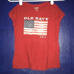 Old Navy American Flag 2011 girls shirt